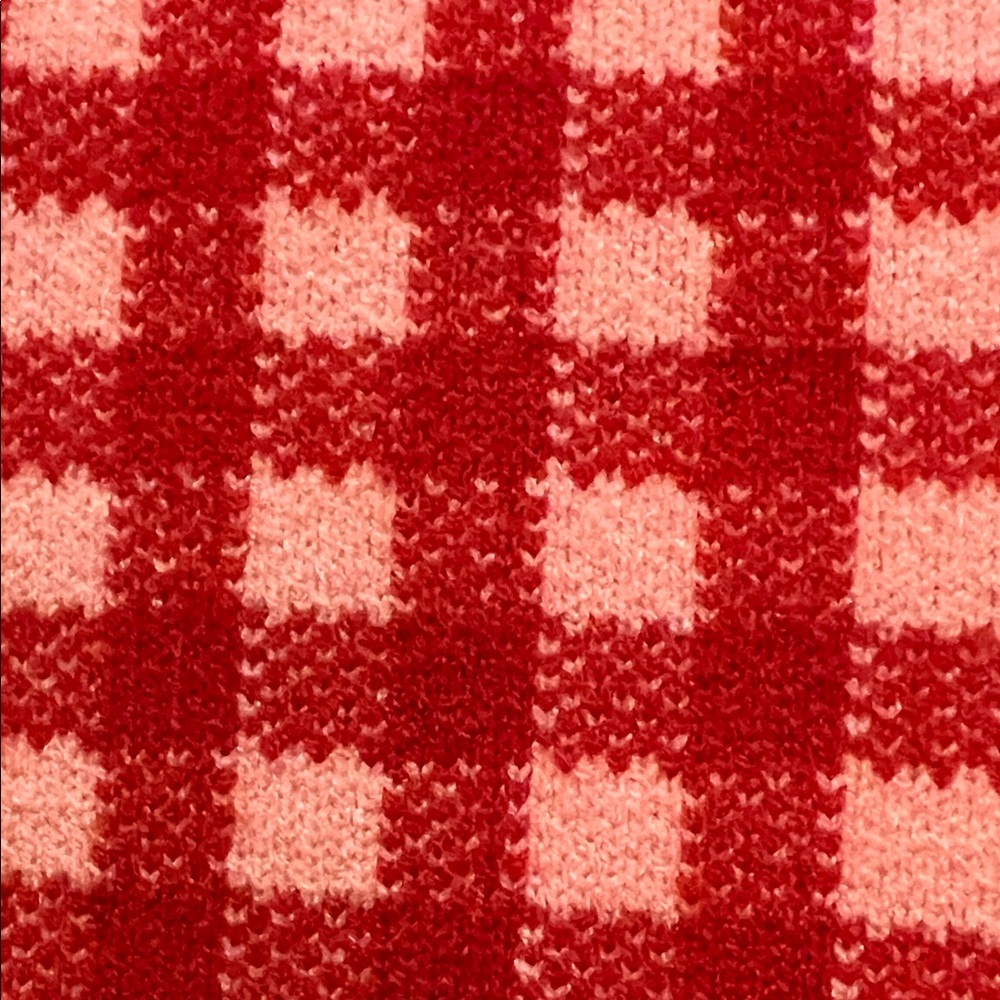 Anthropologie Red and Pink Checkered Women's Sweater Vest-Size Large NWT!! - Picture 6 of 7